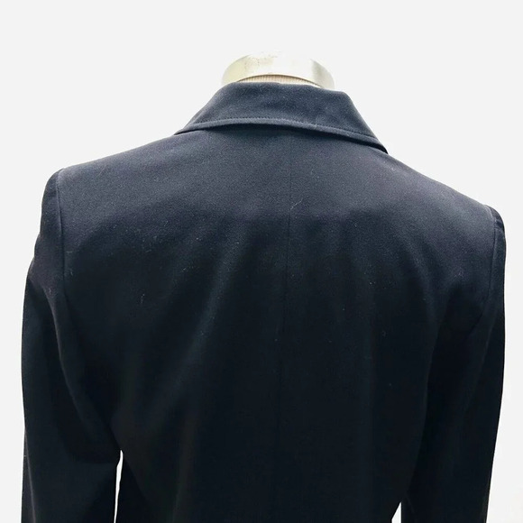 CHARTER CLUB Women Long Sleeve Button Down Collared Black Career Jacket Size 6 - Picture 8 of 13